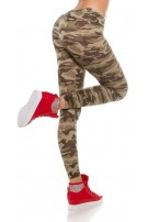 Trendy camouflage look leggins leger-kleurig
